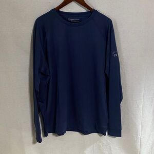 Holderness & Bourne Dry Luxe Performance Tailored Fit Navy Long Sleeve Tee EUC